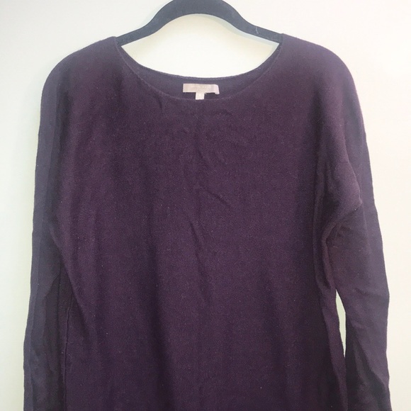 |Joan Vass| Hi Lo Purple Tunic Sweater Purple Sz S - Picture 5 of 5